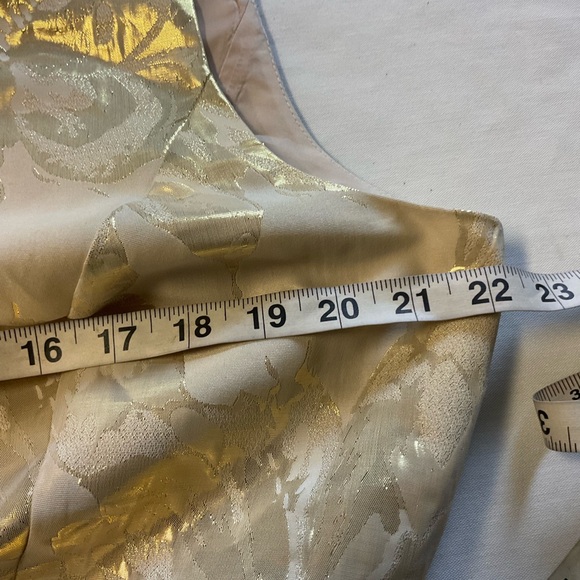 Tommy Hilfiger Women’s Dress Size 16 | Gold Floral Metallic Party Dress - Picture 7 of 10